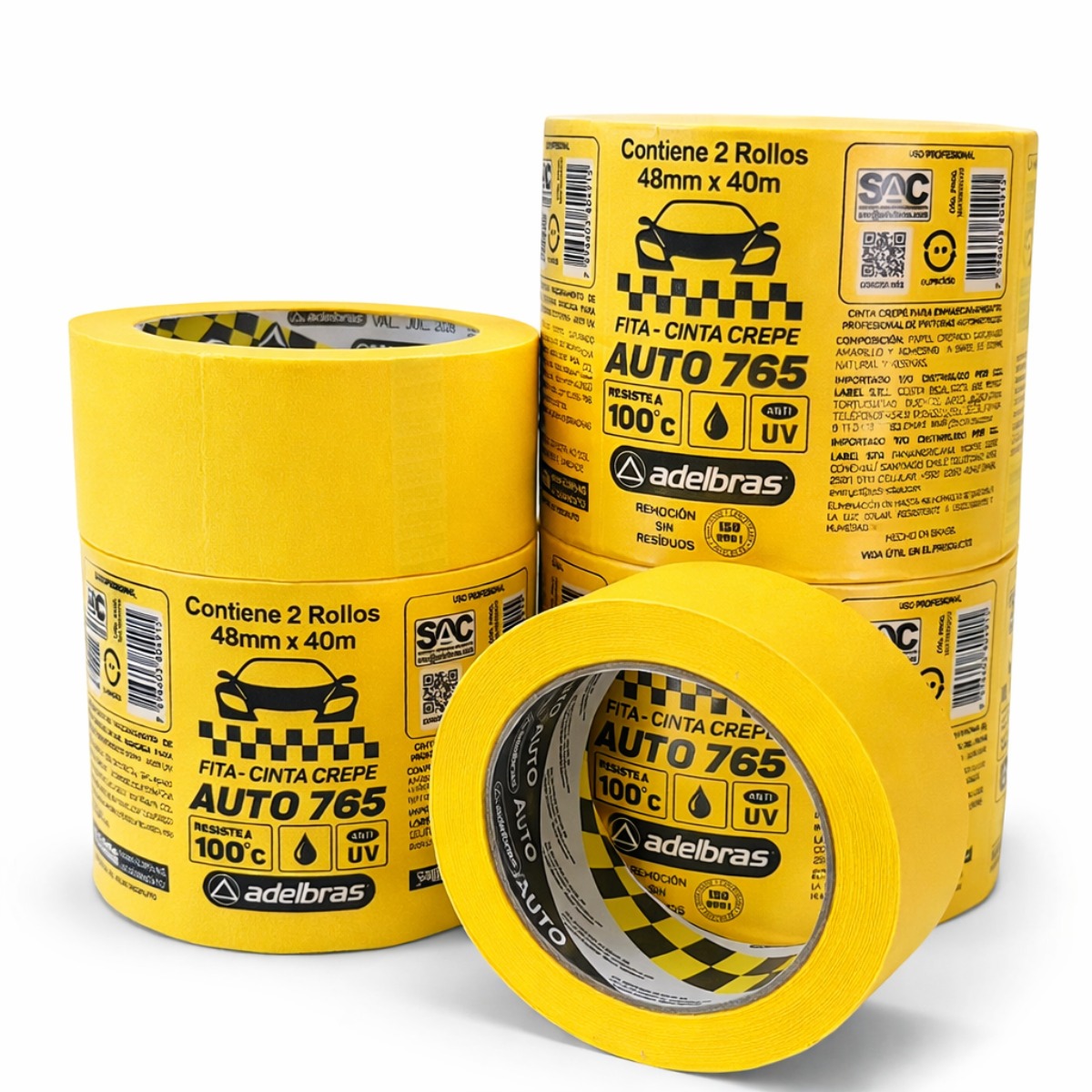 Fita Crepe Automotiva Adelbras 765